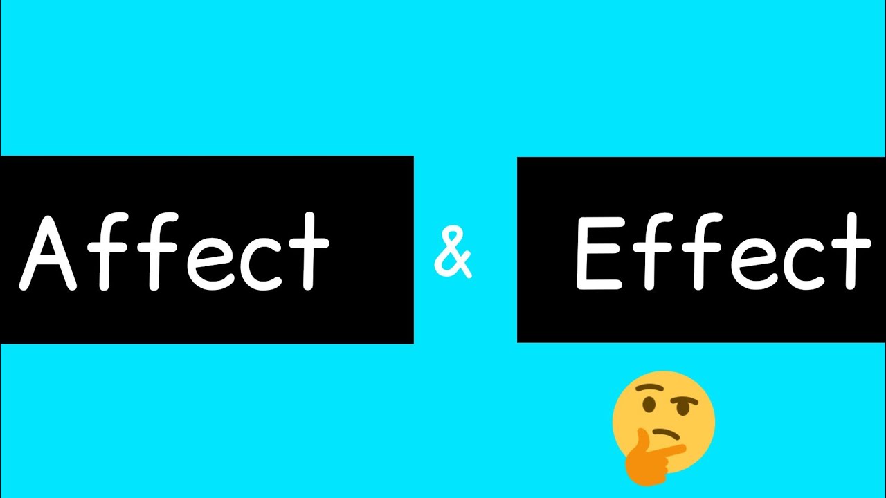 Effect vs. Affect Effect разница на английском.