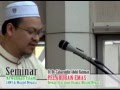 Seminar Kewangan Islam: Pelaburan Emas - Us. Zaharuddin Abd. Rahman (UZAR)