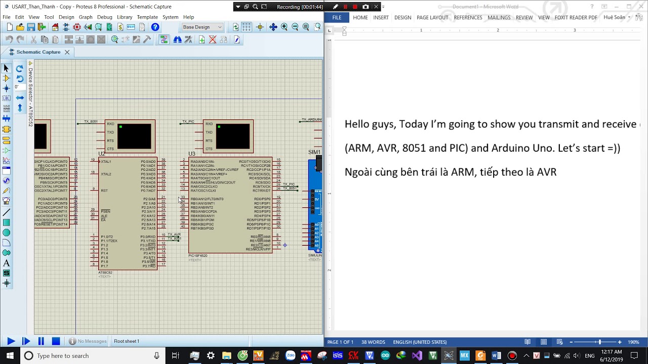 USART with ARM, AVR, 8051, PIC and Arduino - YouTube