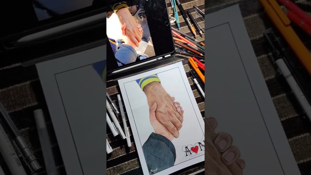 Two hands, one promise…In every stroke, I captured a forever. ✨❤️Not just a portrait, but a feeling.