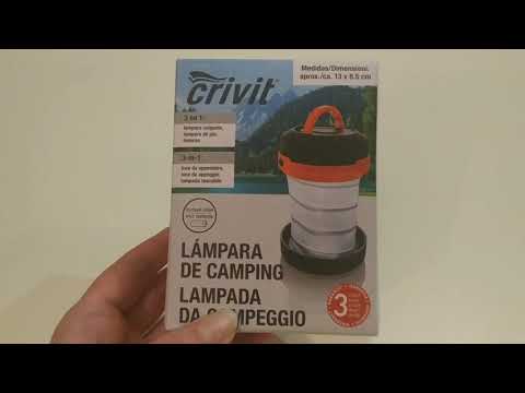 REVISIÓN LAMPARA DE CAMPING "CRIVIT". CAMPING LAMP REVIEW - YouTube