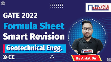 #1 Quick Revision Through Formulas | Geotech | GATE 2022 l Ankit sir