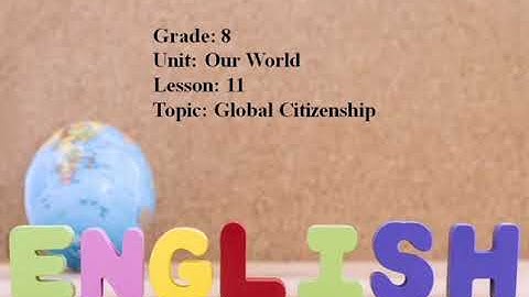 Excel 8. Global Citizenship