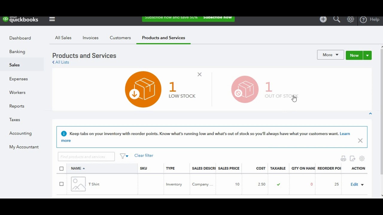 Quickbooks Online Training - Inventory - YouTube