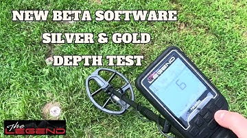 NOKTA LEGEND NEW IMPRESSIVE BETA SOFTWARE - DEPTH TEST ON SMALL GOLD AND DEEP SILVER