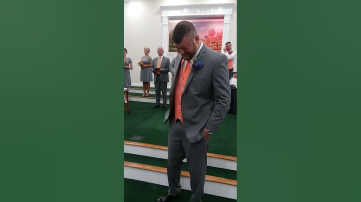 A nervous groom waits for his bride