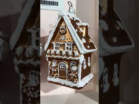 Raz 5" Set of 2 Gingerbread House Glass Christmas Ornament 4352867