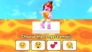 Roblox choose longest emoji…