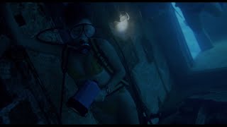 Scuba Diving Couple Explore Sunken Wreck 1980S