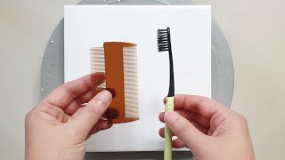 (913) Forest Landscape with Aurora | Comb & Toothbrush | Painting ideas | Designer Gemma77