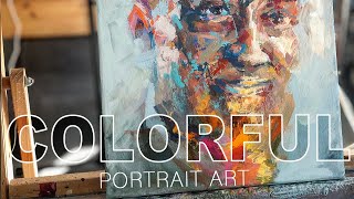 Paint a COLORFUL acrylic PORTRAIT