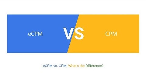 What is CPM and eCPM in online advertising?
