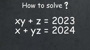 Math Olympiad Question | Equation Solving | You should be able to solve this | eMath