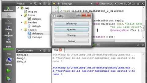 C++ Qt 26   QMessageBox