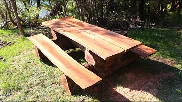 How to build a Log Picnic Table