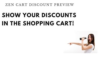 Zen Cart Discount Preview