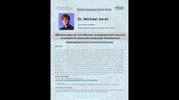 Effective gaps are not effective: quasipolynomial classical simulation - QSEC QC Seminar Series