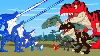 Evolution of SHARKZILLA vs DINOSAURS EVOLUTION T-REX : TREASURE HUNT - Godzilla Cartoon Animation