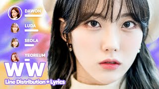 WJSN - WW (Line Distribution   Lyrics Karaoke) PATREON REQUESTED