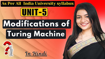 MODIFICATIONS OF TURING MACHINE | TURING MACHINE VARIANTS | TAFL | TOC| Automata theory #tafl #toc