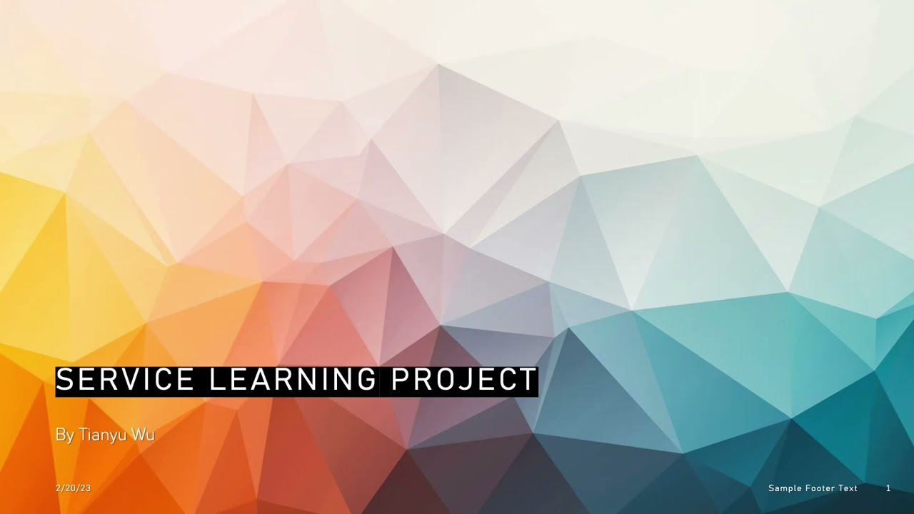 Service Learning Project -- Final Project