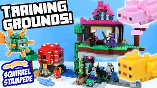 Minecraft LEGO Axolotl and The Training Grounds 2022 Sets Speed Build Review