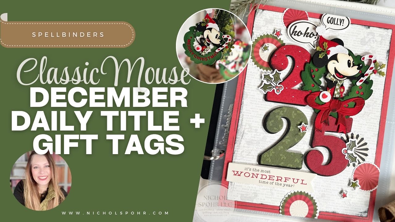 Classic Mouse-Inspired Christmas Gift Tags & December Daily Album Cover Ideas!