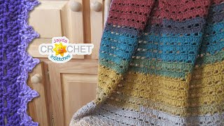 Brick Stitch Baby Blanket using Lion Brand Mandala Yarn  1 Ball Crochet Pattern & Tutorial