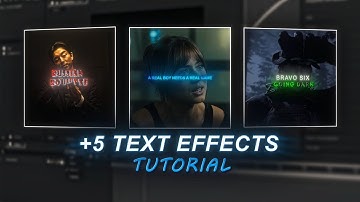 +5 text effects tutorial on after effects