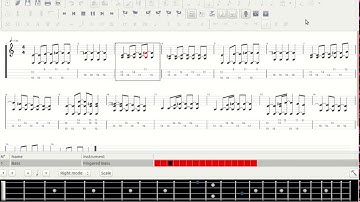 Guitar Pro Solo Bass Tabs in TuxGuitar Demo (Castle On The Hill)