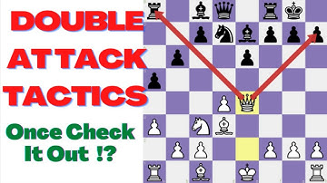 Chess Puzzle with Double attack Tactic  : #chess #tactics #chesspuzzle