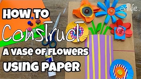ART VIDEO: How to construct a vase of FLOWERS using paper with Kerri Bevis #collage​ #art​ #arthub