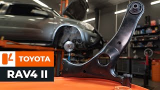 TOYOTA RAV 4 II (CLA2_, XA2_, ZCA2_, ACA2_) Takatukivarsi ja etutukivarsi vaihto - ohjevideo