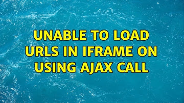 Unable to load urls in iframe on using ajax call