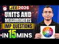 Units and Measurements in 15 Mins🔥😱| Rapid Revision JEE 2026 Physics