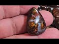 Rainbow rocks with fire agate mark  mine polished