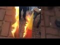 Protesters Burned TPLF Flag In Front Of The Embassy Gate Protesters Burned TPLF Flag In Front Of The Embassy Gate