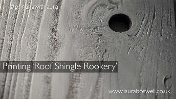 Woodblock with lino Ep.14 Printing multiples of Roof Shingle Rookery