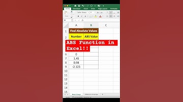 Excel Tricks: ABS Function in Excel: Absolute Value‼️  #shorts #ytshorts #ytviral