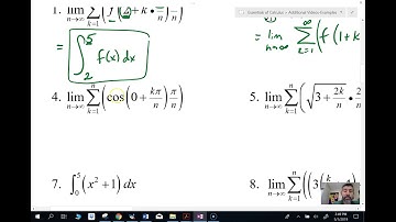 Definite Integral as a Limit of a Riemann Sum