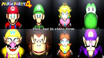 Mario Party 4: All 8 Ending CGs Combined