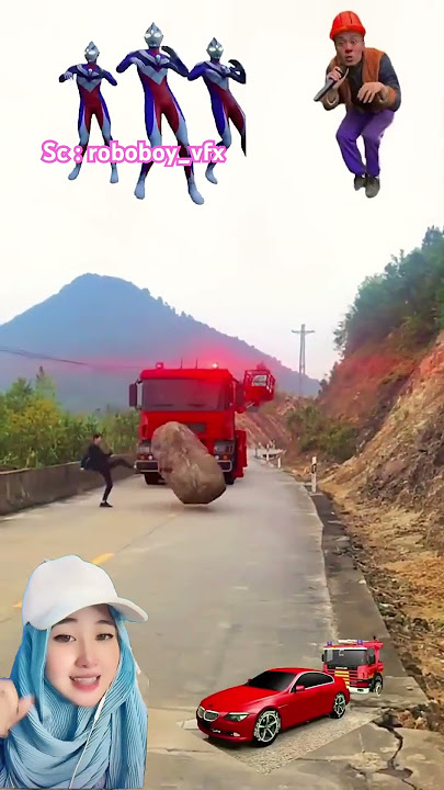 Awasss ada batu besar jatuh ⁉️😱 roboboy_vfx #shorts #funny #dubbing