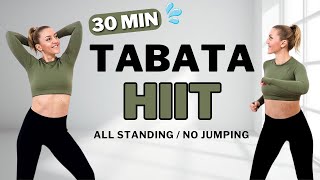 🔥30 Min Tabata Hiit🔥Sweaty Full Body Workout🔥All Standing🔥No Equipment🔥No Repeat🔥