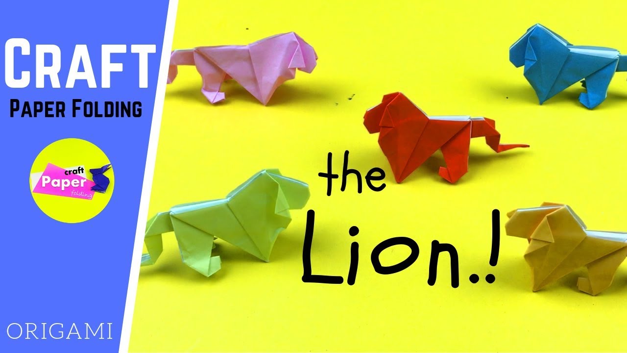 How to Make an Origami Lion Fold a Simple Paper Lions EP.1 (พับสิงโต