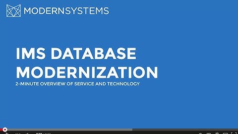2-Minute Overview: IMS Database Modernization