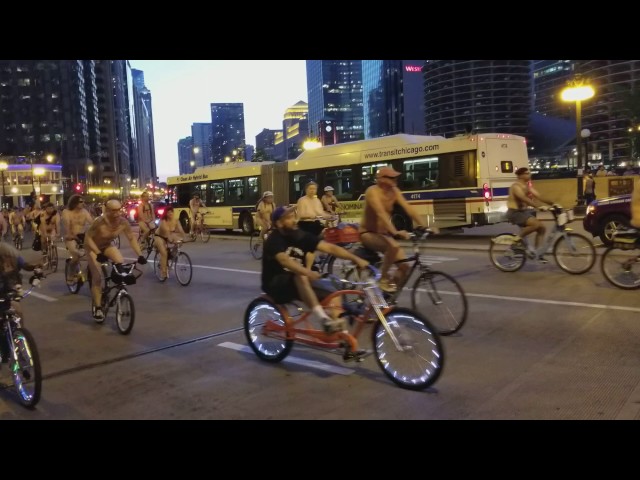 2017 World Naked Bike Ride. Chicago.