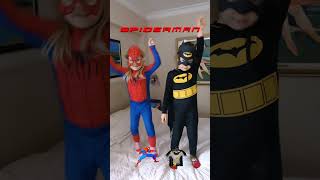 Ліліана в ролі Spiderman 🦸 і Кумсал в ролі Batman 🦹😆😆😆