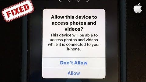 iPhone Stuck on Allow this Device to Access Photos and Videos in iOS 14.7/15