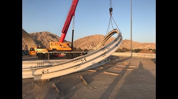 Assembly of a first ring of Guinness World Record largest metal buried bridge