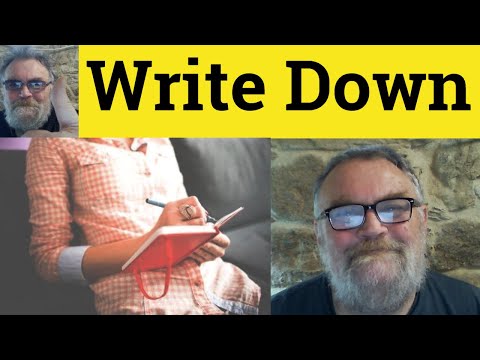 😎 Write Down Meaning - Write Down Defined - Write something Down Examples - Wrote Down Definition